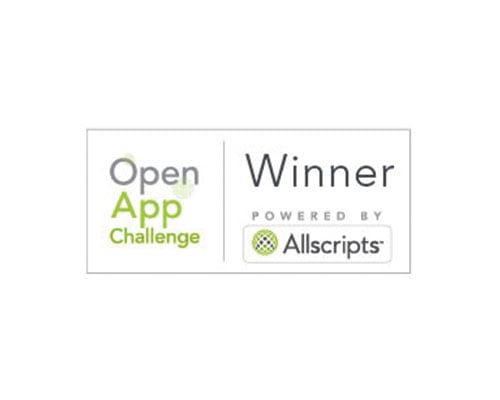 2ND PLACE IN ALLSCRIPTS OPEN APP COMPETITION